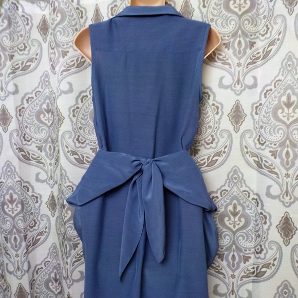 *Blue Collared Stephane Dou Dress- Size 6 - Picture 2 of 7